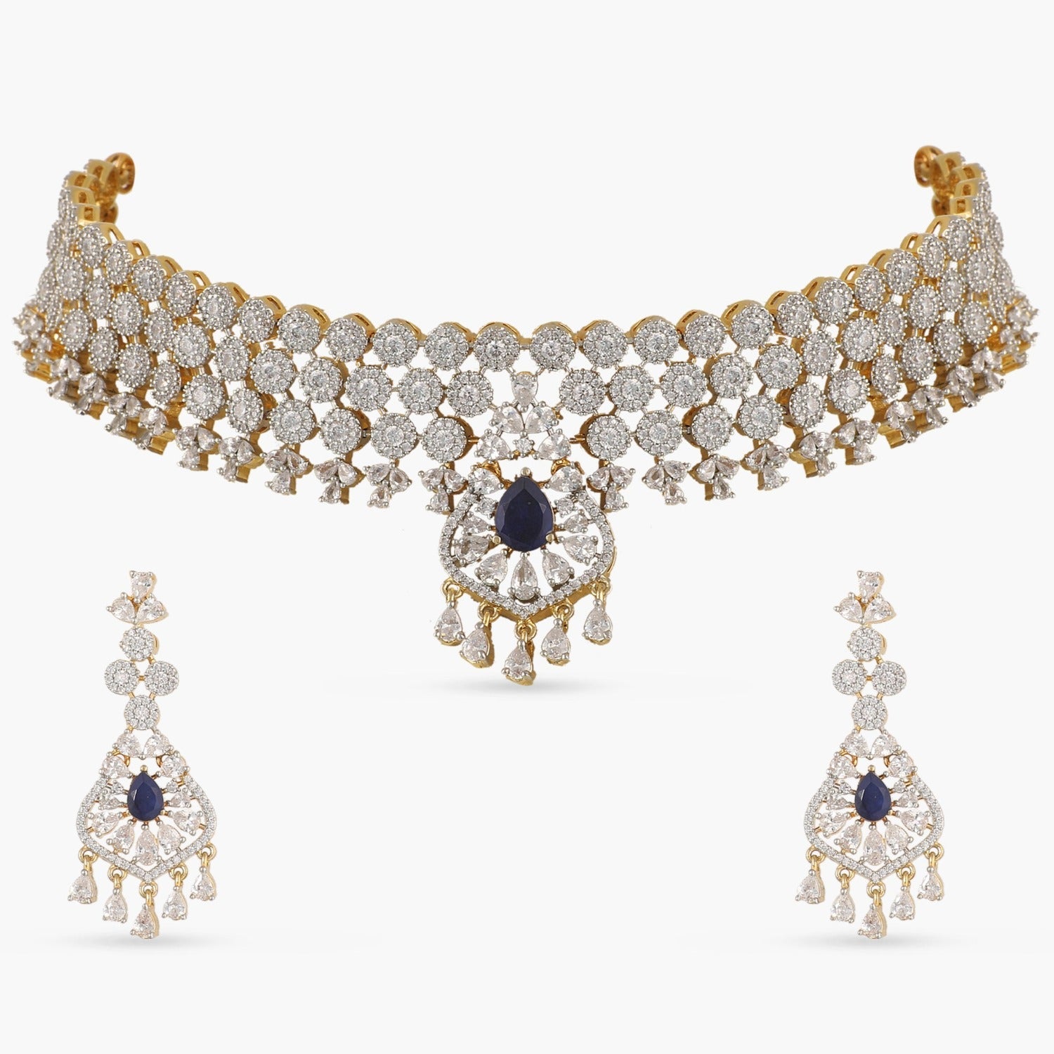 Radiant Floral CZ Choker Set