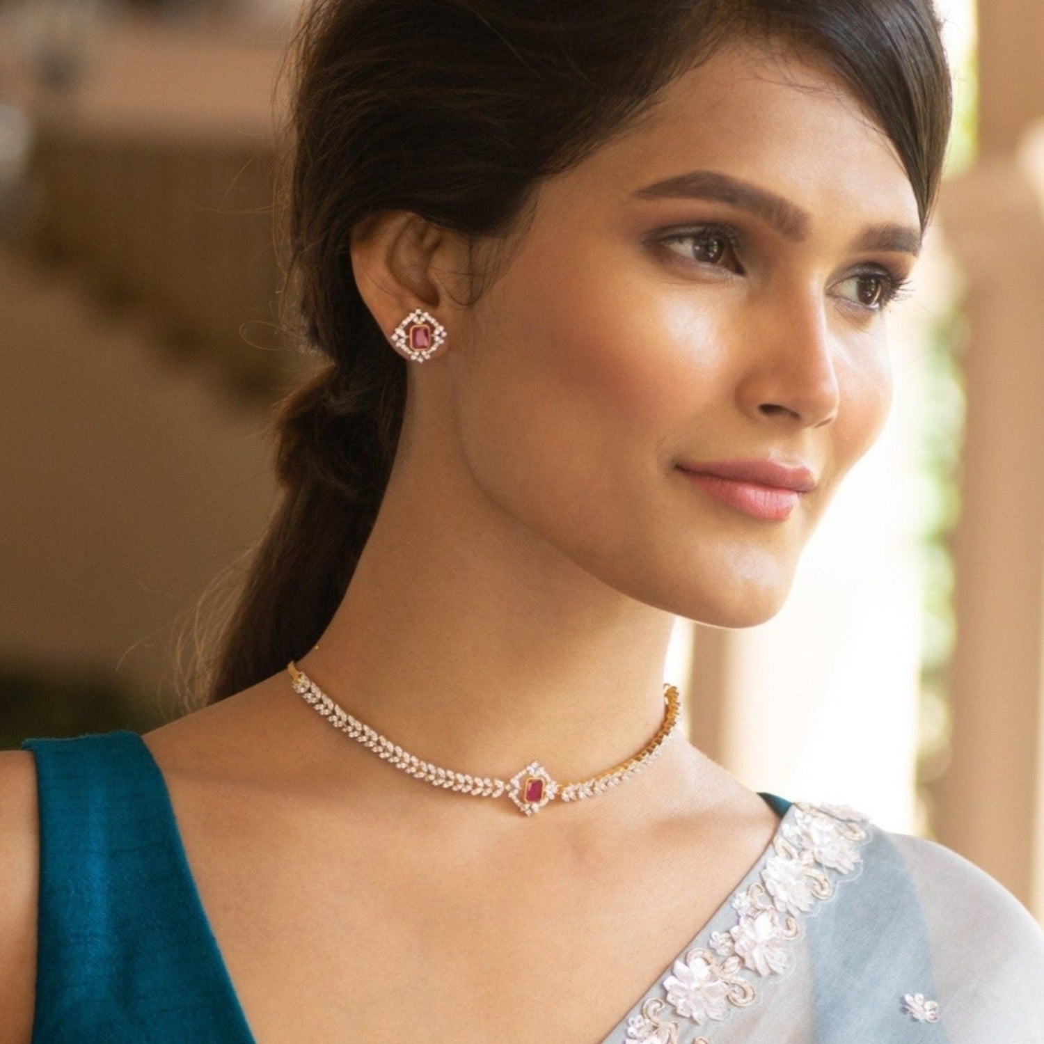 Shaz Nakshatra CZ Necklace Set