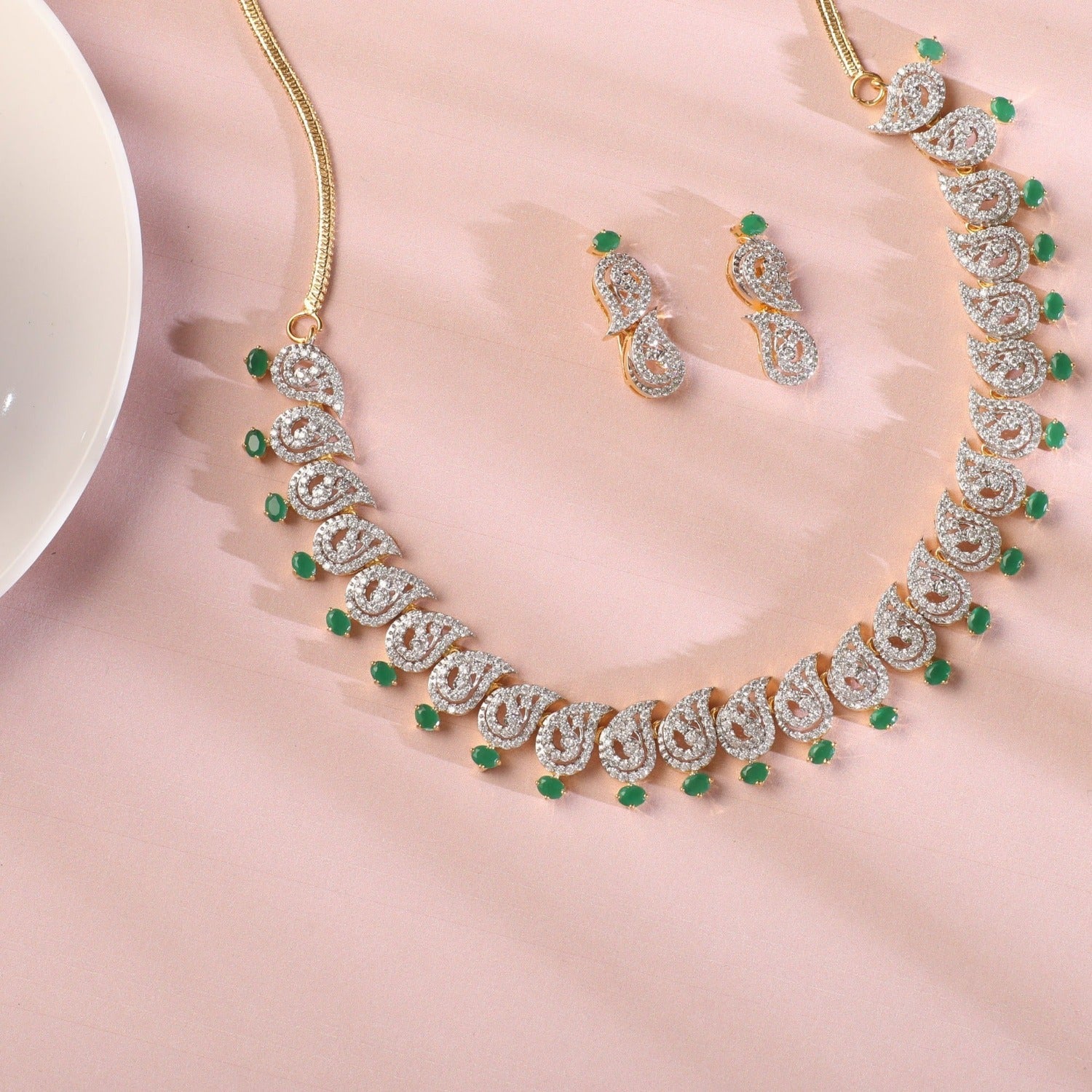 Blaze Delicate CZ Necklace Set